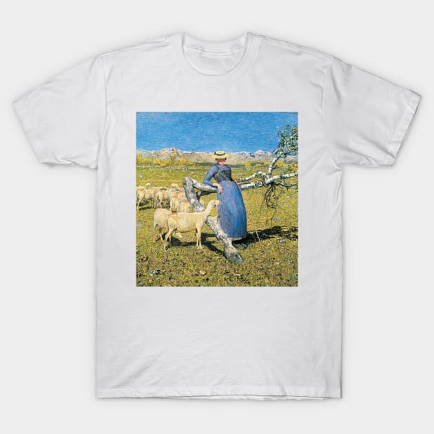 High Noon in the Alps by Giovanni Segantini T-Shirt by Classic Art Stall